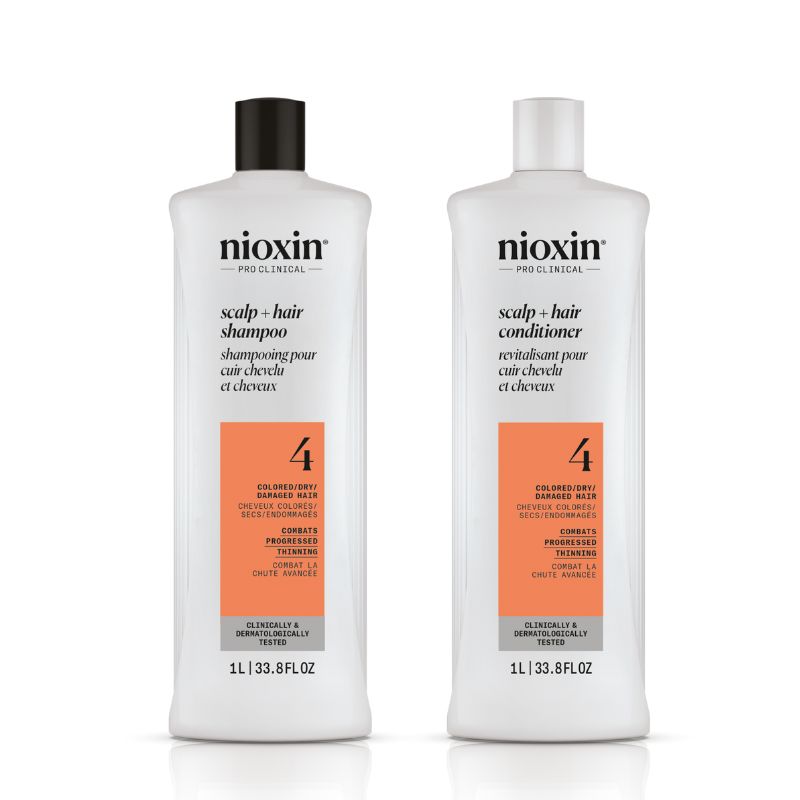 Dúo Nioxin System 4 Shampoo+Conditioner 1000ml. Dúo Nioxin System 4 Shampoo+Conditioner 1000ml.