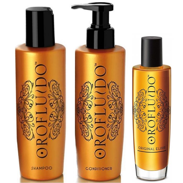 Hjemland Ananiver klint Orofluido Original Shampoo 200ml+Conditioner 200ml+ elixir 50ml - Morange  Salón Store