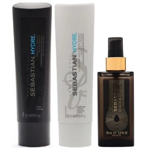 sebastian hydre shampoo acondicionador dark oil elixir