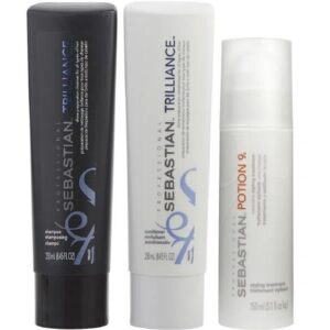 Sebastian Trilliance Shampoo 250ml+Conditioner 250ml+Sebastian Potion 9 150ml