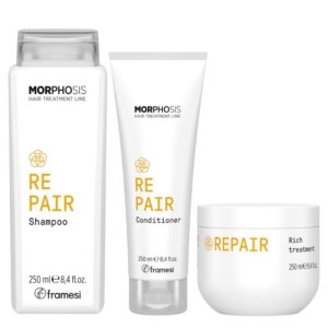 Framesi Morphosis Repair Trío Shampoo+Acondicionador+Mascarilla 250 ml.
