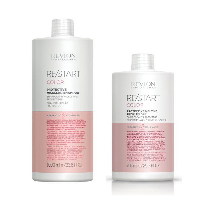 Restart Dúo Color Protective Micellar Shampoo 1 L.+Conditioner Color 750ml. Restart Dúo Color Protective Micellar Shampoo 1 L.+Conditioner Color 750ml.