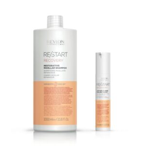 Restart Dúo Recovery Restorative Micellar Shampoo 1L +Anti Split Ends Sealing Drops 50ml