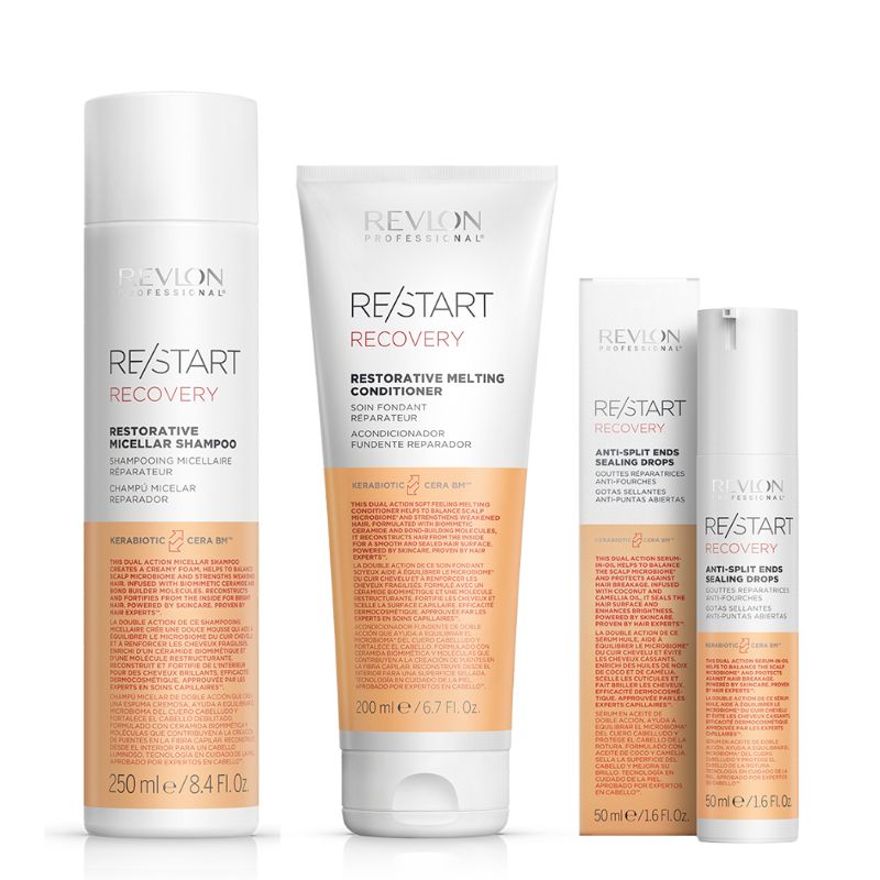 Restart Dúo Recovery Restorative Micellar Shampoo 250ml+Melting Conditioner 200ml+anti split ends 50 ml Restart Dúo Recovery Restorative Micellar Shampoo 250ml+Melting Conditioner 200ml+anti split ends 50 ml