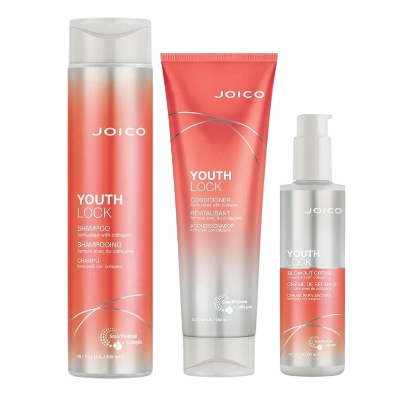 joico trío youth look shampoo 300ml Acondicionador 250 ml blowout creme 177 ml joico trío youth look shampoo 300ml Acondicionador 250 ml blowout creme 177 ml