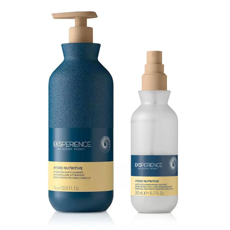 Dúo Eksperience Hydro Nutritive Shampoo 1 Litro y White Ocean Rebonding 200ml Dúo Eksperience Hydro Nutritive Shampoo 1 Litro y White Ocean Rebonding 200ml