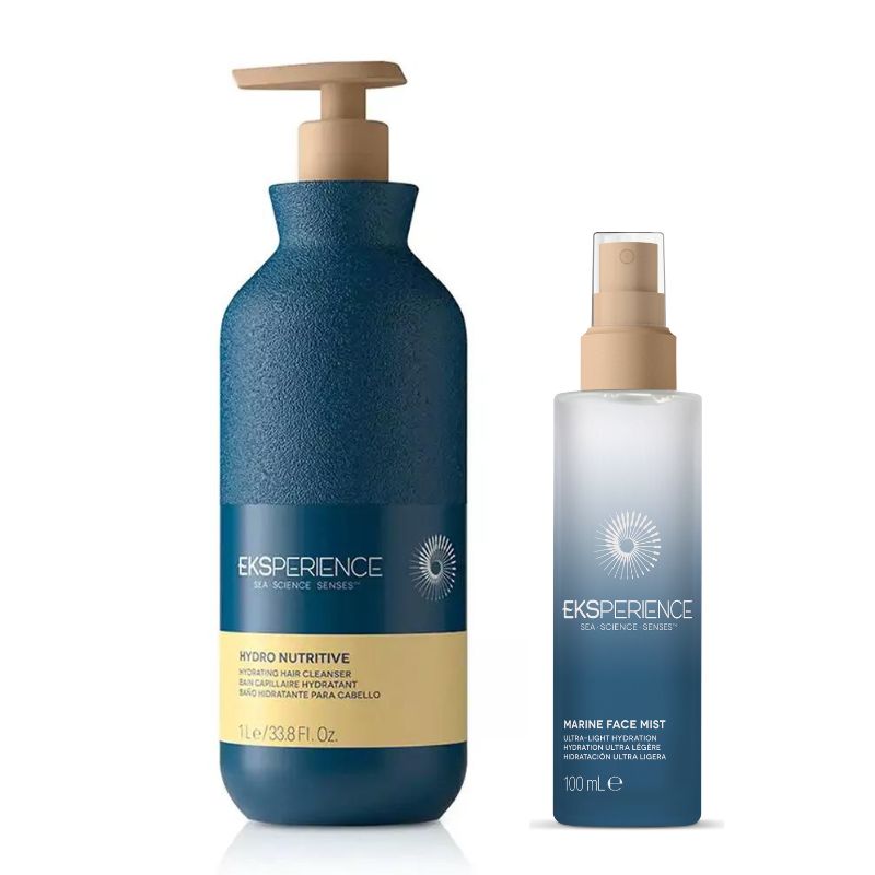 Dúo Eksperience Hydro Nutritive Shampoo 1L.+ Marine Face Hydration 100 ml. Dúo Eksperience Hydro Nutritive Shampoo 1L.+ Marine Face Hydration 100 ml.