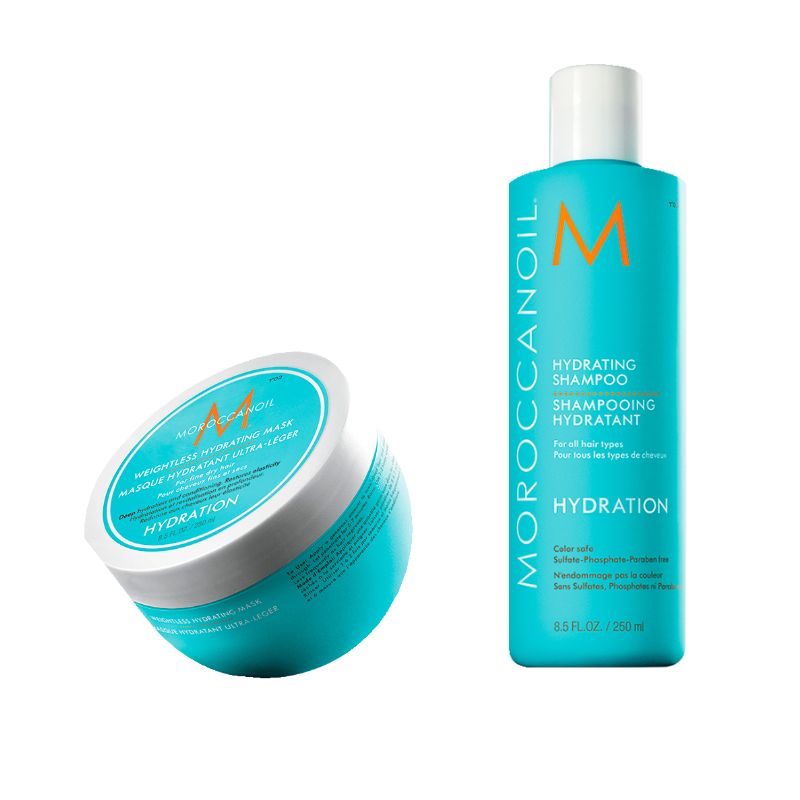 Moroccanoil Dúo Hidratación Shampoo 250ml+Mascarilla Ultraligera 250ml Moroccanoil Dúo Hidratación Shampoo 250ml+Mascarilla Ultraligera 250ml