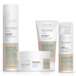 Restart Curl Pack Shampoo 250ml+Curl Mask+Defining Caring Cream 150ml+Multipurpose Gel to Oil 150ml.